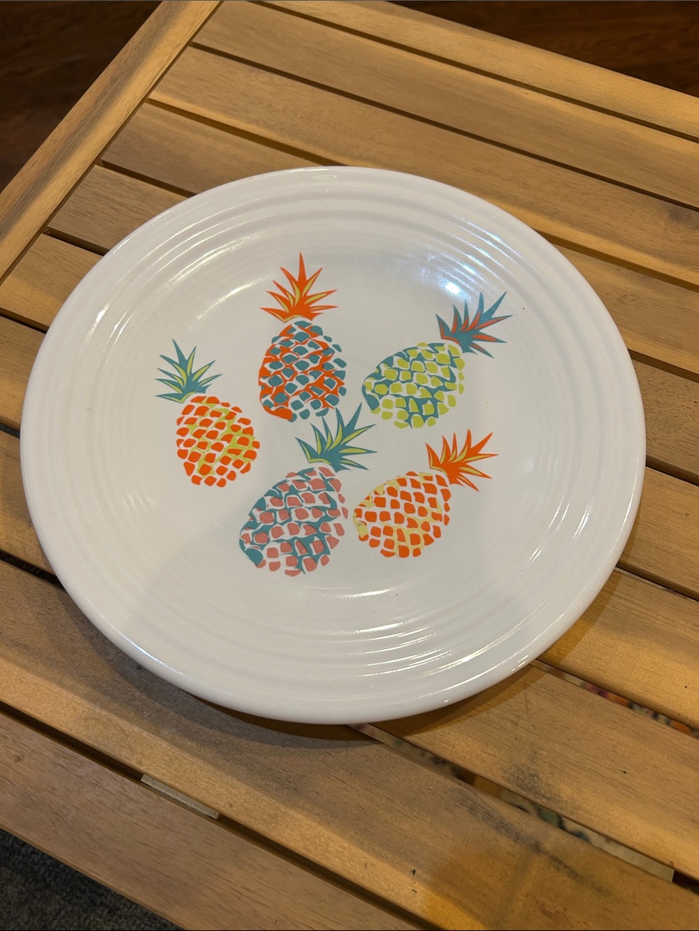 Fiesta pineapple pattern 9 inch plate.